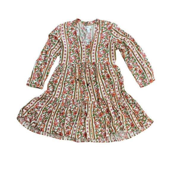 Japna Boho Floral Flowy  Long Sleeve Hippie Teired Dress Women’s S Conservative - Picture 7 of 14